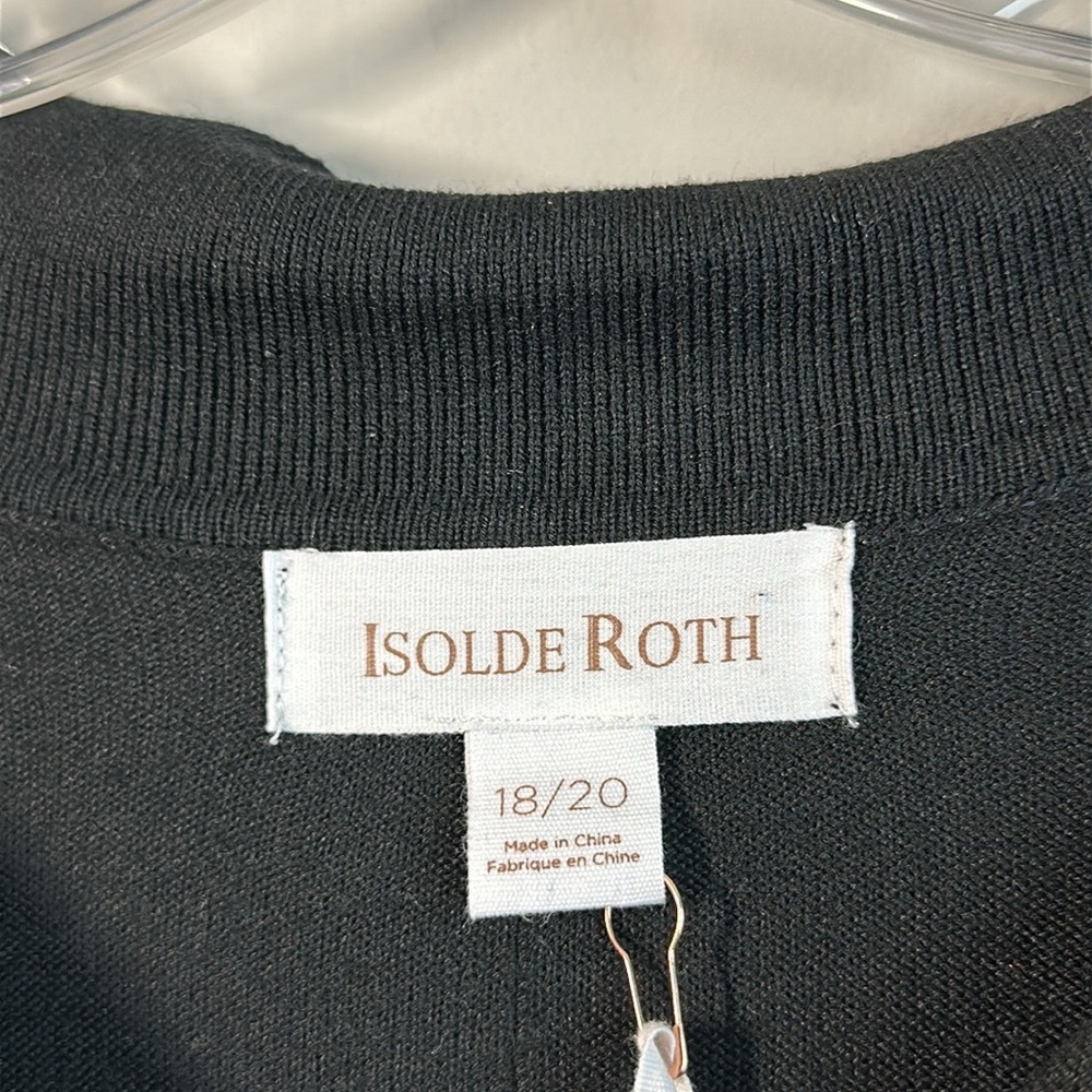 NWT City Chic ISOLDE ROTH Black Side Slit Knit Shirt Dress Size 18/20 - Picture 7 of 15